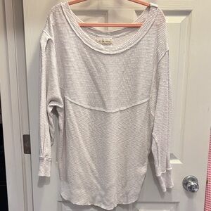 We The Free White Textured Sweatshirt